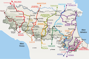 Cammini dell'Emilia-Romagna: online la mappa