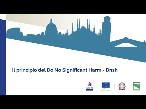 Il principio del Do No Significant Harm - Dnsh per i beneficiari dei Fondi europei